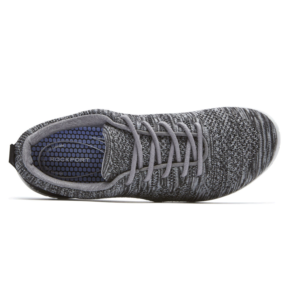 Rockport Womens Sneakers Grey - Raelyn Knit Tie - UK 924-IWKASD